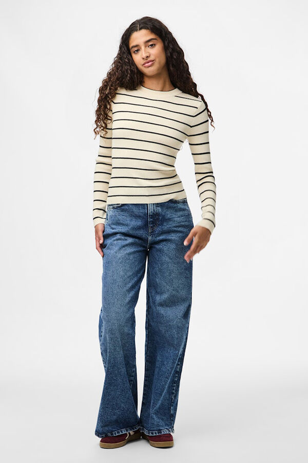 Pieces Fine fitted jumper grey