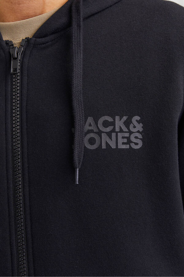 Jack & Jones Sudadera b&aacute;sica cremallera negro