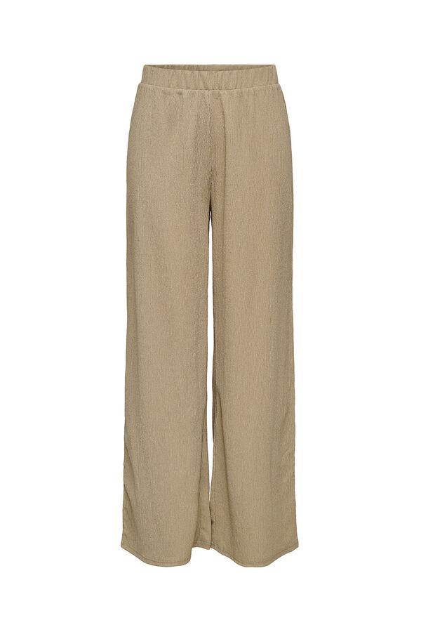 JDY Pantal&oacute;n ancho textura tostado