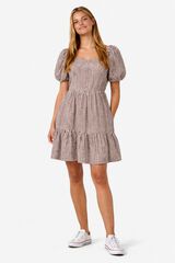 Noisy May Short dress with back tie nude