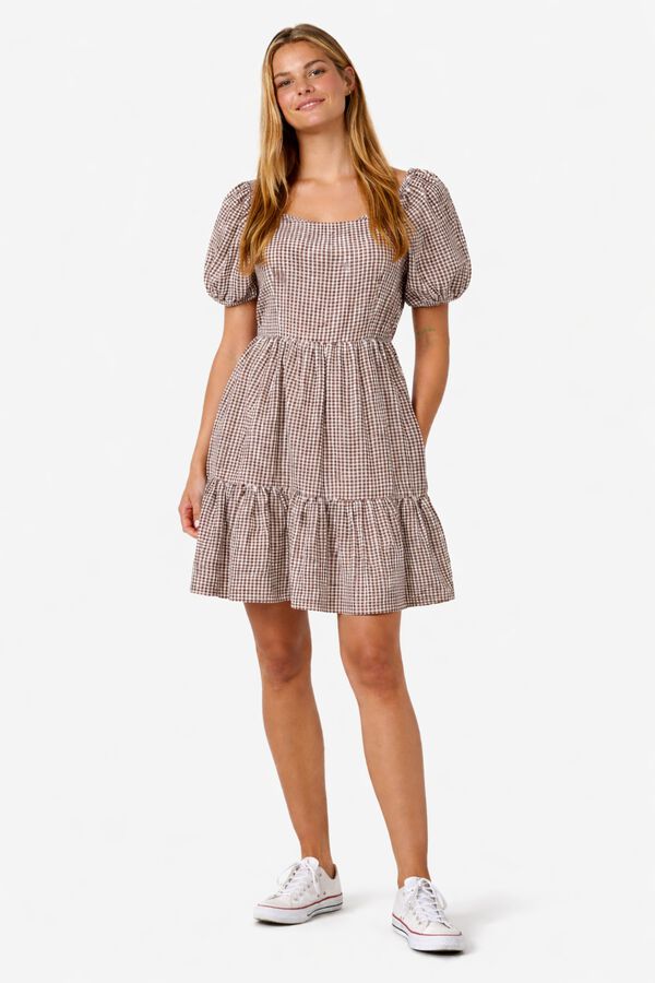 Noisy May Short dress with back tie nude