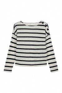 Springfield Prugasta majica sa dugmićima na ramenu