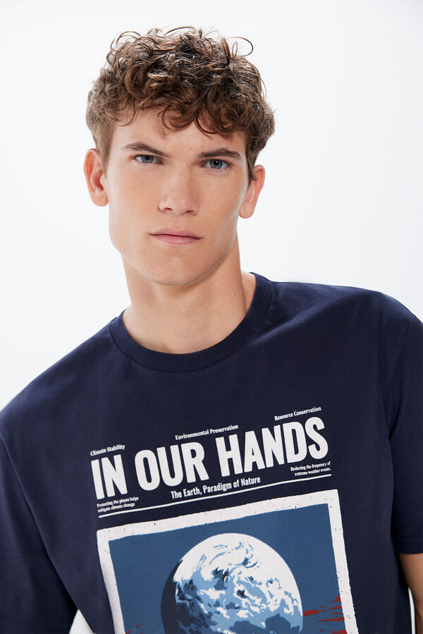 Springfield Camiseta in our hands azul oscuro