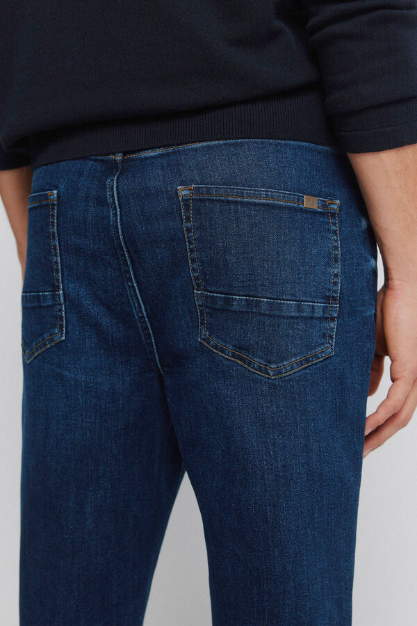 Springfield Dark wash slim fit jeans blue