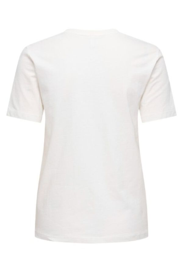 Only V-neck short sleeve T-shirt white