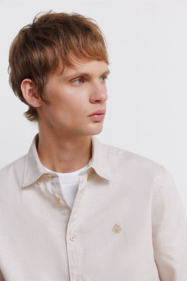 Springfield Camisa estructura beige