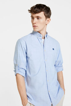 Springfield Lightweight cotton shirt indigo blue