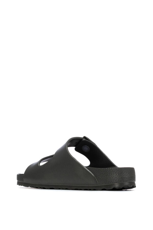 XTI Rubber sandal with buckle beige