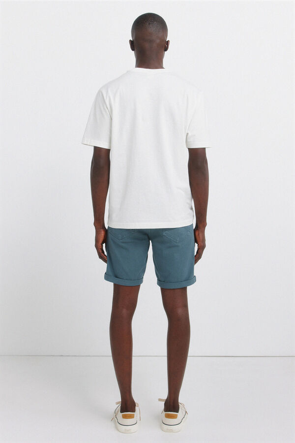 Springfield Washed 5-pocket slim fit Bermuda shorts blue