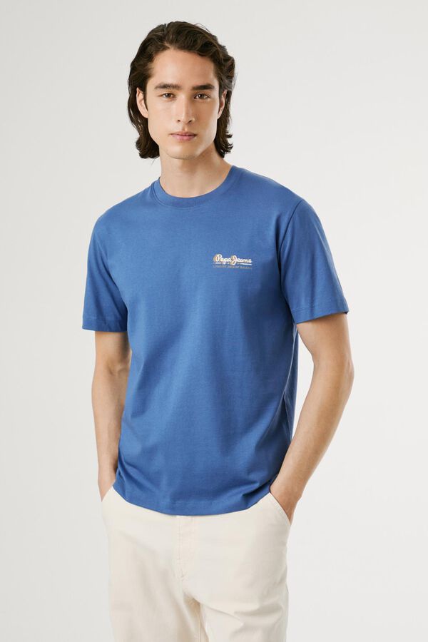 Pepe Jeans Regular Fit Logo Printed T-shirt Plava