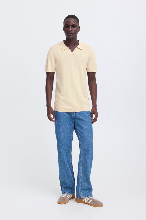 Blend Polo de punto beige