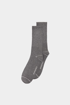 Springfield Socken lang klassisch Rippstrick grau