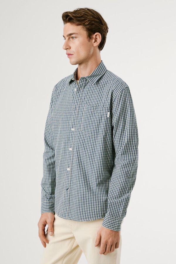 Pepe Jeans Camisa Cuadros Fit Regular azul