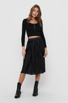 Springfield Pleated midi skirt black