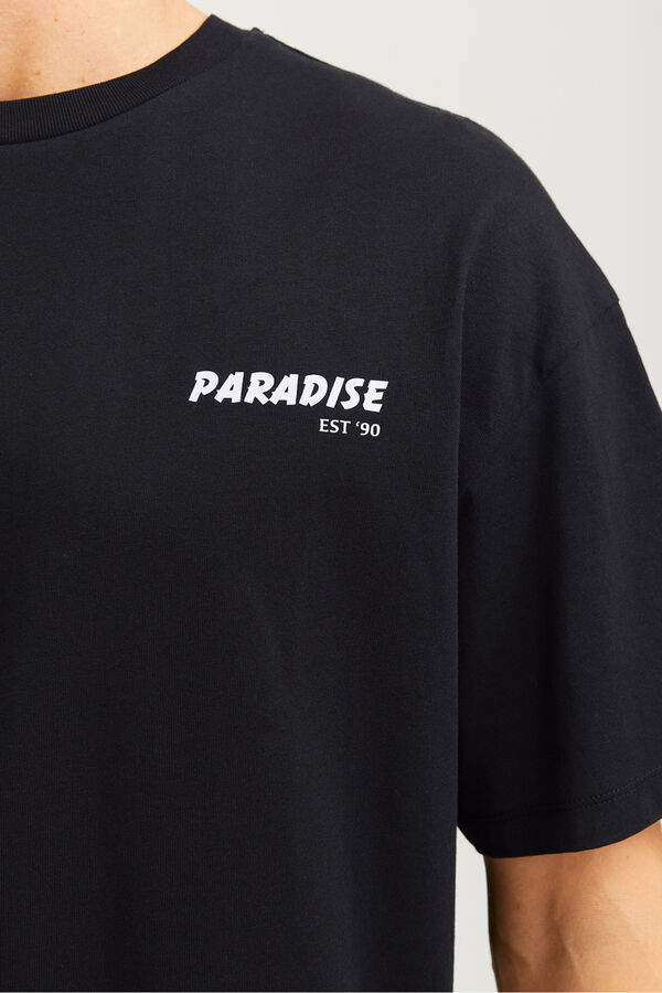 Jack & Jones T-Shirt mit R&uuml;ckenprint Schwarz