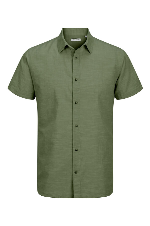 Jack & Jones Camisa de mangas curta com ajuste confort&aacute;vel verde