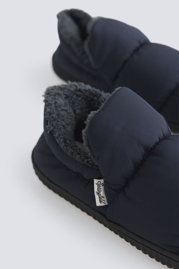 Springfield Puffer clog slipper blue