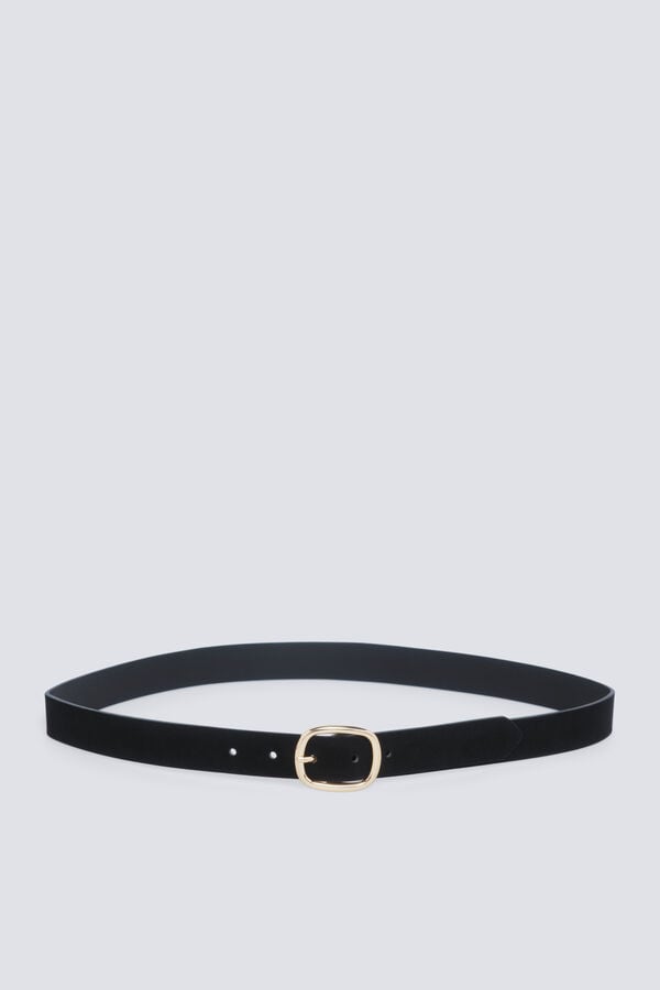 Springfield Oval buckle belt black