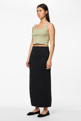 Pieces Women's midi skirt with elasticated waist black