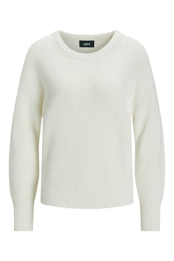 Springfield Medium knit jumper with round neck white