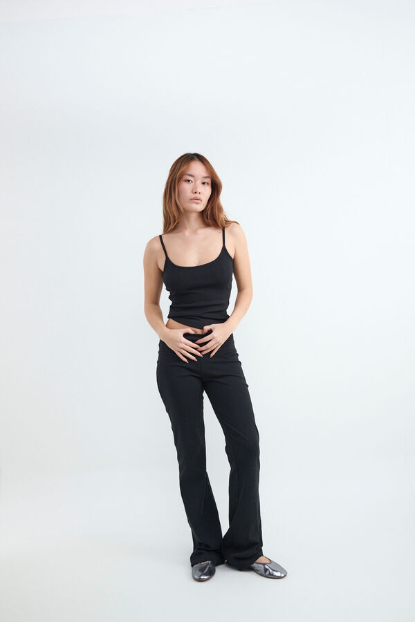Balmohk Top de al&ccedil;as finas preto