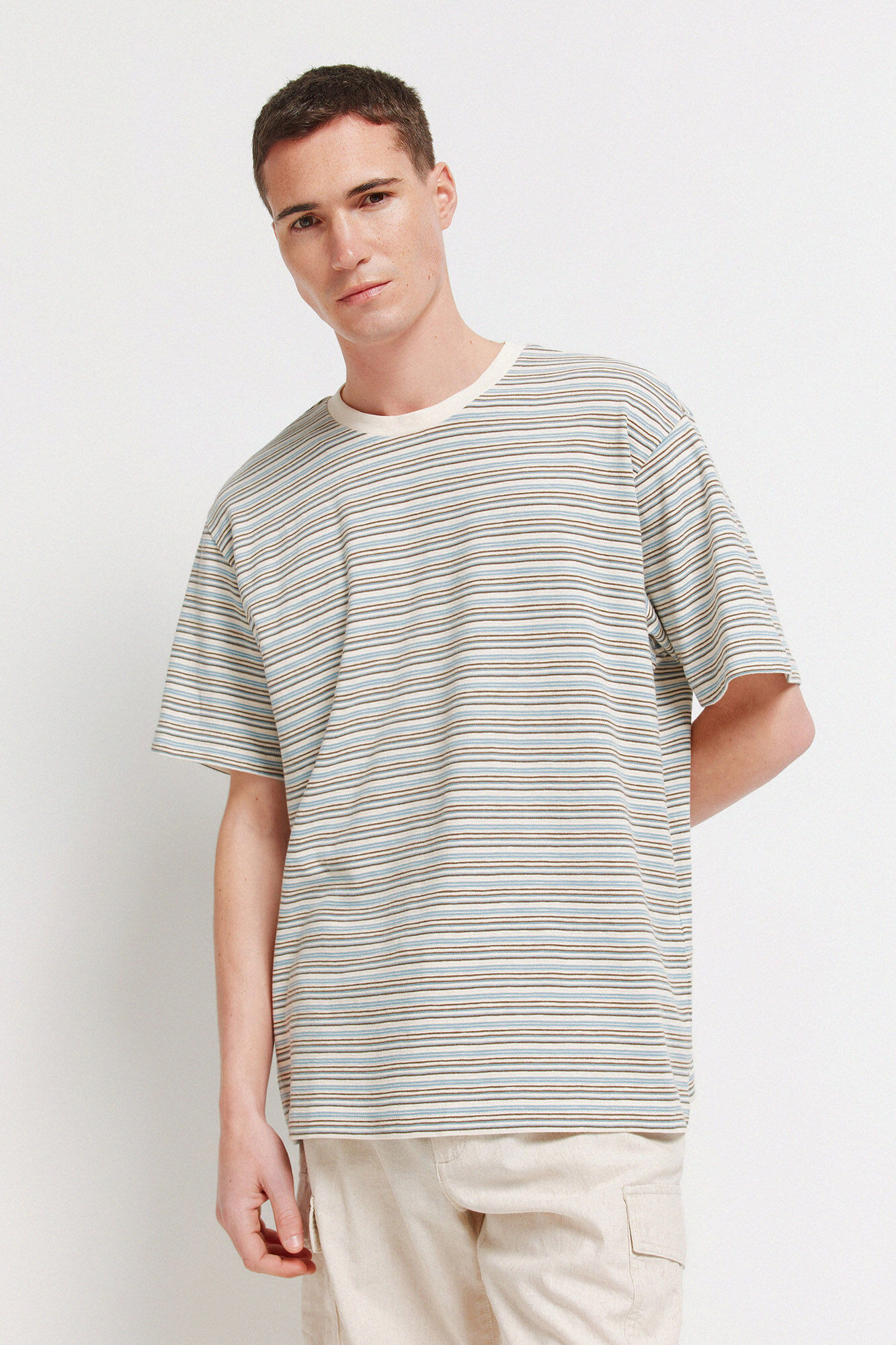 Springfield Textured striped T-shirt
