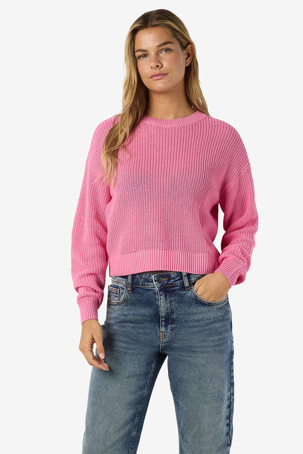 Noisy May Round neck jumper pink