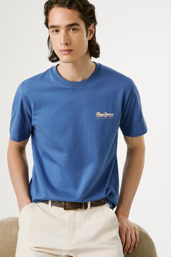 Pepe Jeans Regular Fit Logo Printed T-shirt Plava