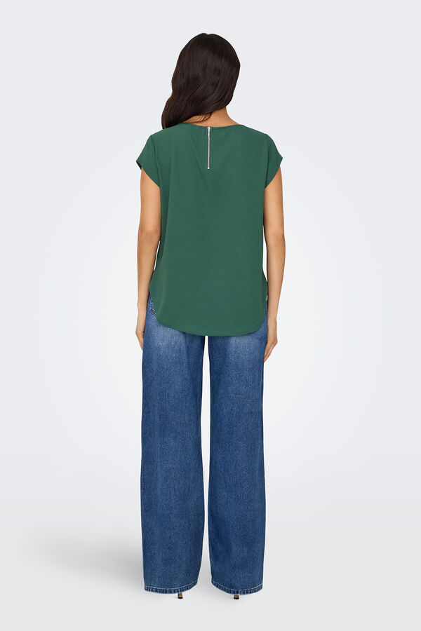 Only Camiseta manga corta verde