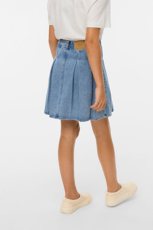 Vero Moda Girl Denim pleated skirt blue