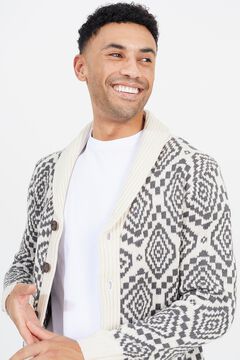 Brave Soul Jacquard V-neck cardigan