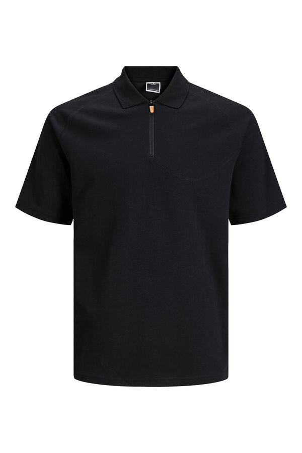 Springfield Standard fit polo shirt with zip fastening crna