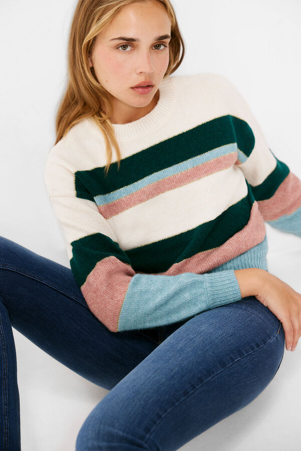 Springfield Wool colour block stripes jumper natural