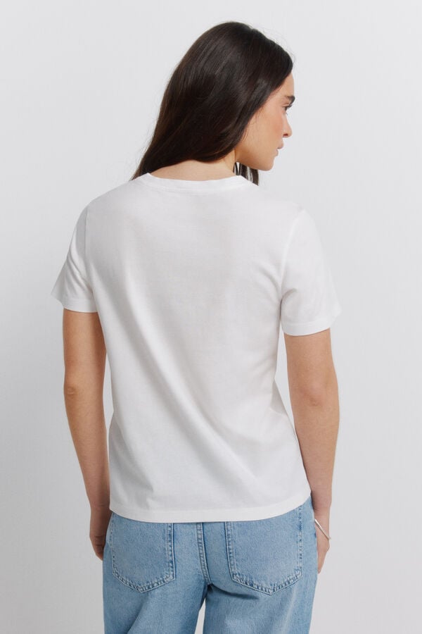 Springfield Cotton graphic T-shirt brown