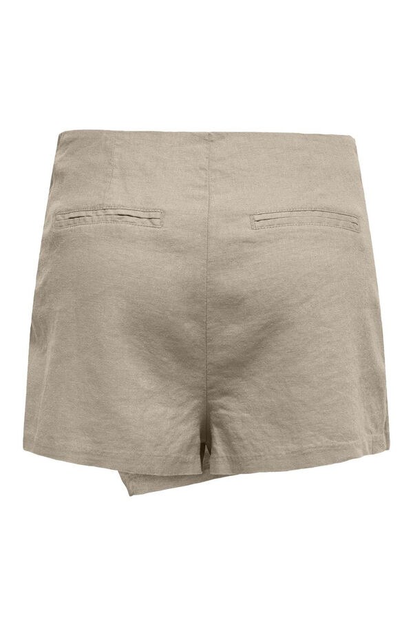 Springfield Falda pantalón de lino gris medio