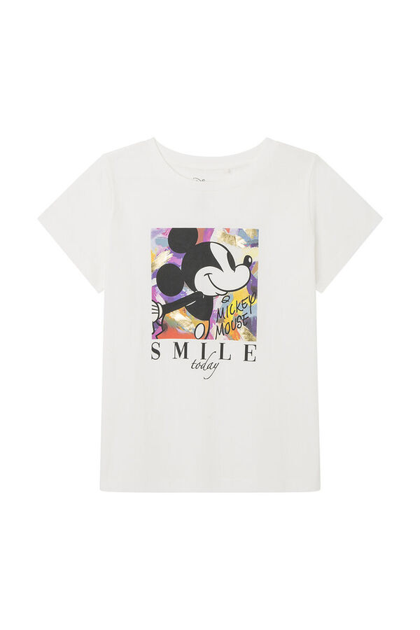 Springfield T-shirt "Mickey" Smile castanho