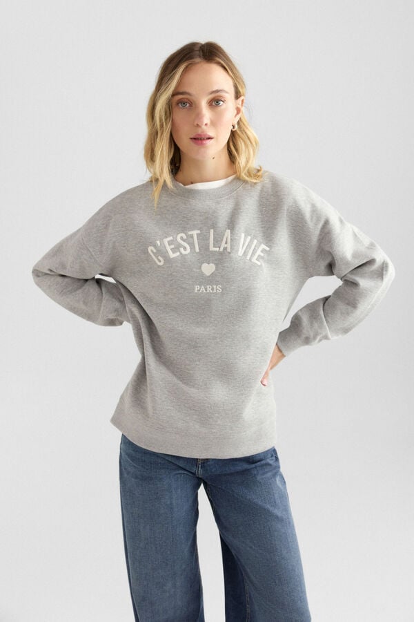 Springfield Printed sweatshirt grey