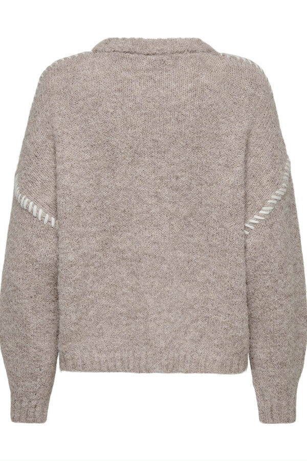 JDY Round neck jumper grey