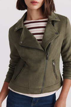 Springfield Veste motard en daim synth&eacute;tique