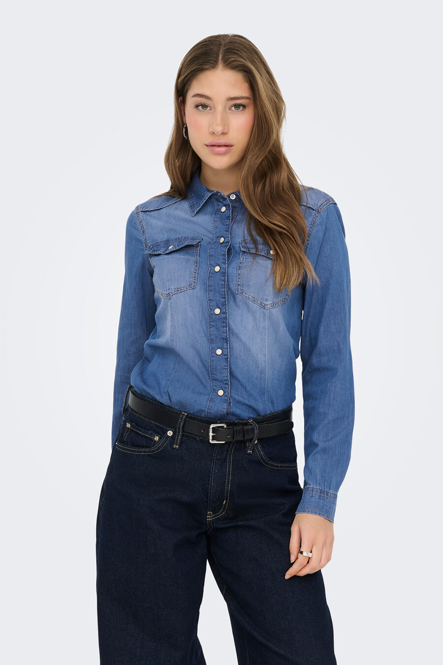 Camisa vaquera de manga larga