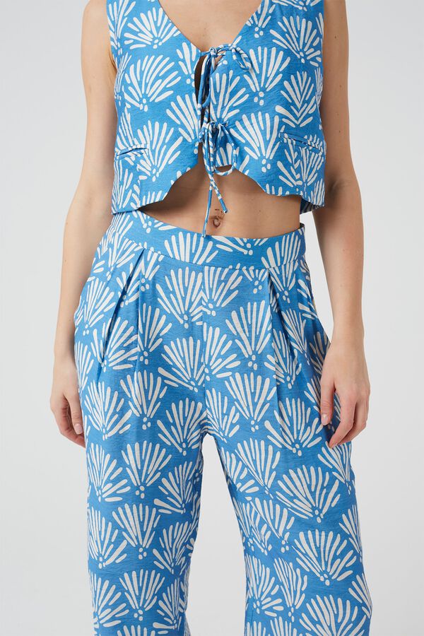 Brave Soul Chaleco estampado con cuello pico estampado