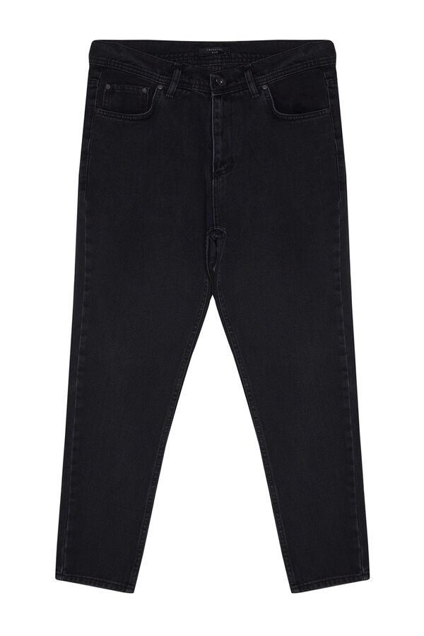 Trendyol Jeans retos de corte relaxado preto