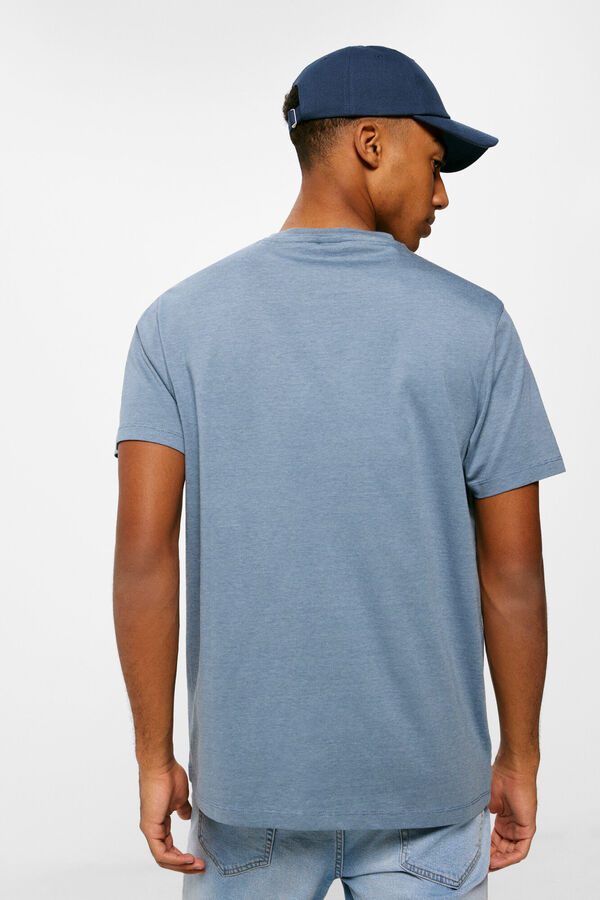 Springfield T-shirt micro rayure bleu mix