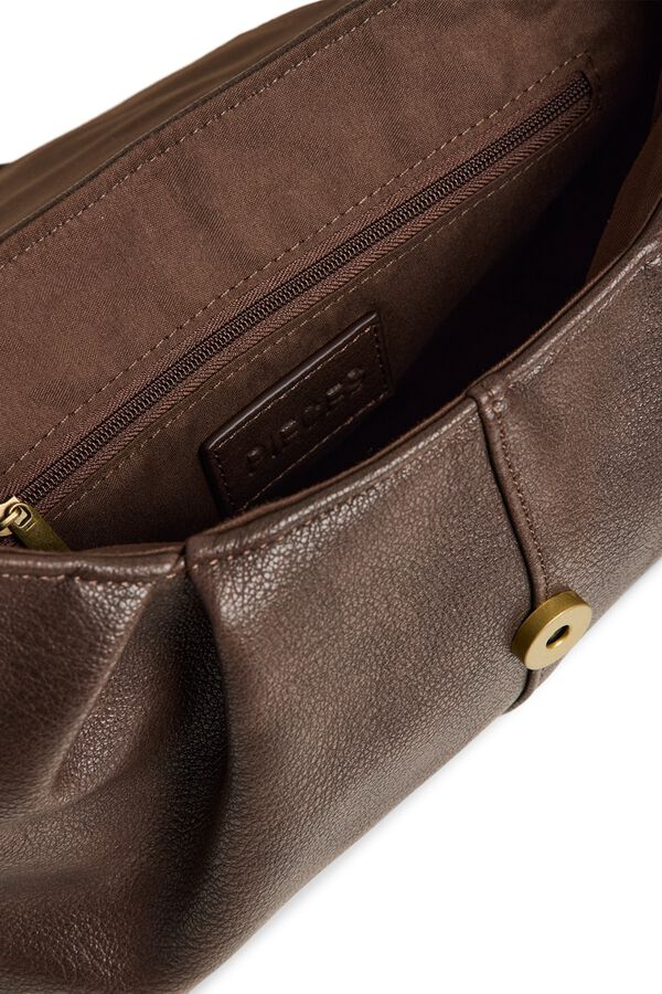 Pieces Crossbody bag with chain brown