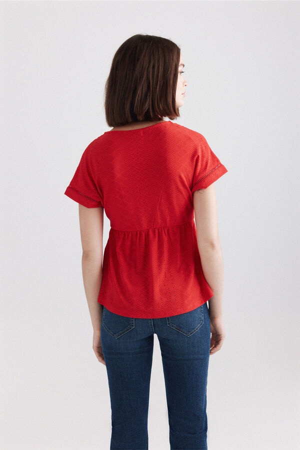 Springfield Vest top with ruffles burgundy