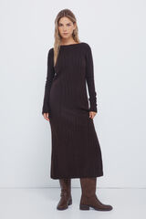 Springfield Pointelle jersey-knit midi dress nude