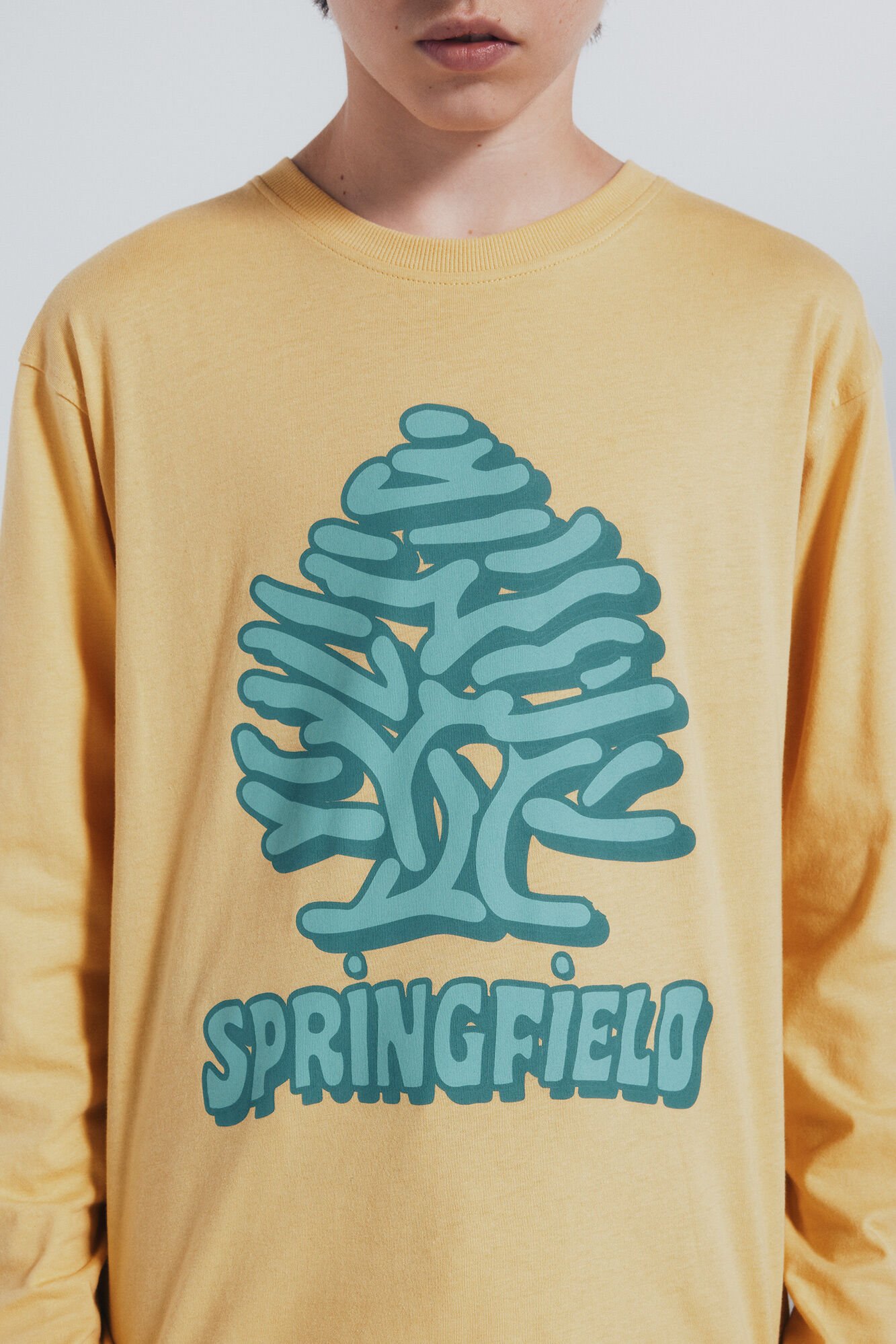 Springfield Kids Camiseta de manga larga amarilla &aacute;rbol ni&ntilde;o