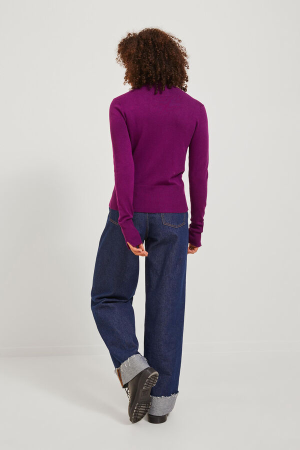 Springfield Jersey-knit jumper with roll neck purple