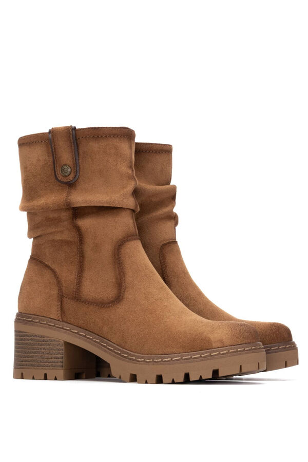 Refresh Ankle boot zip fastening heel nude