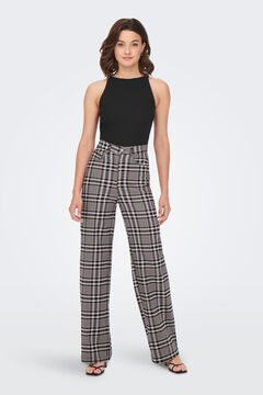 Springfield Checked flared trousers blanc
